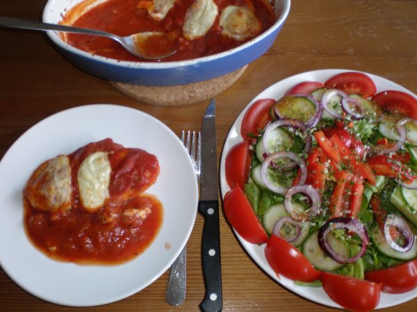 Tomaten-Mozzarella-Schnitzel mit Salat «Noerli&amp;#39;s Blog Noerli&amp;#39;s Blog